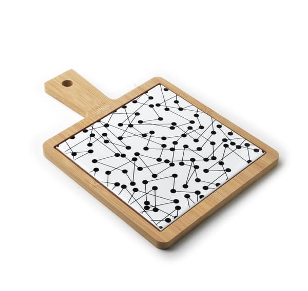 Keramisk serveringsbräda MODERN KITCHEN 25x17x1 cm Vit 1 st