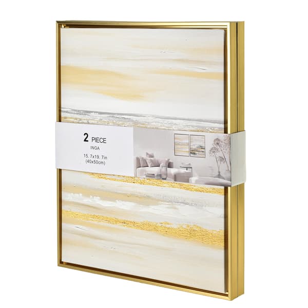 Billedsæt Inga 40x50 guld sort hvid 2stk
