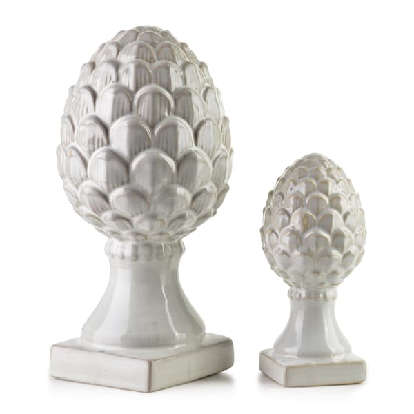 Keramikfigur Mave Hytte 7,5x7,5x16 cm vit 1pc
