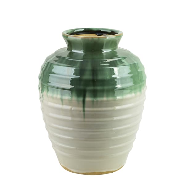 Keramisk vas EVRO Wazon 29x29x35 cm grön 1pc