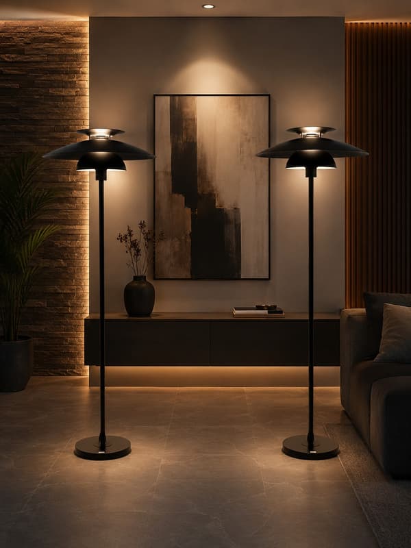 Gulvlampe Benny Sort 140cm