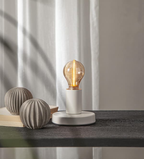 Glans Lampfot E 27 Vit