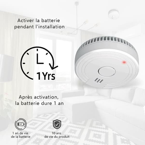 Röksensor - ELRO - FS1801 - Sensor 10 år - Larm 85 dB - Förpackning med 24 stycken