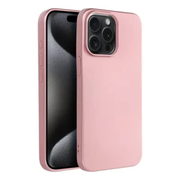 Telefontaske til iPhone 15 Pro Max Metallic - Lyserød