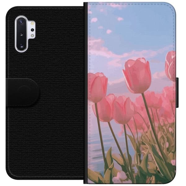 Pung Taske til Samsung Galaxy Note10+ med Lyserøde Tulipaner
