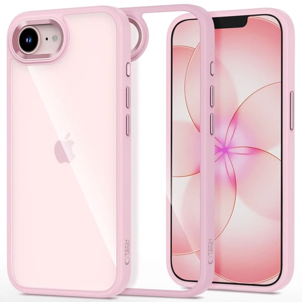 Tech-Protect Mobilskal För iPhone 16e/17e Magmat - Rosa/Clear