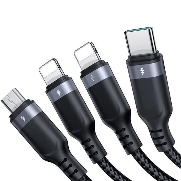 Joyroom 4in1 USB-A til USB-C Lightning microUSB-kabel 1,2 m