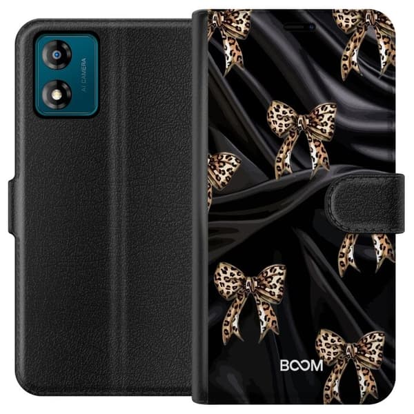 Plånboksfodral till Motorola Moto E13 med Leopard Bow