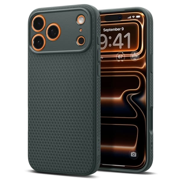 Spigen Mobilskal till iPhone 17 Pro Max Liquid Air - Abyss Grön