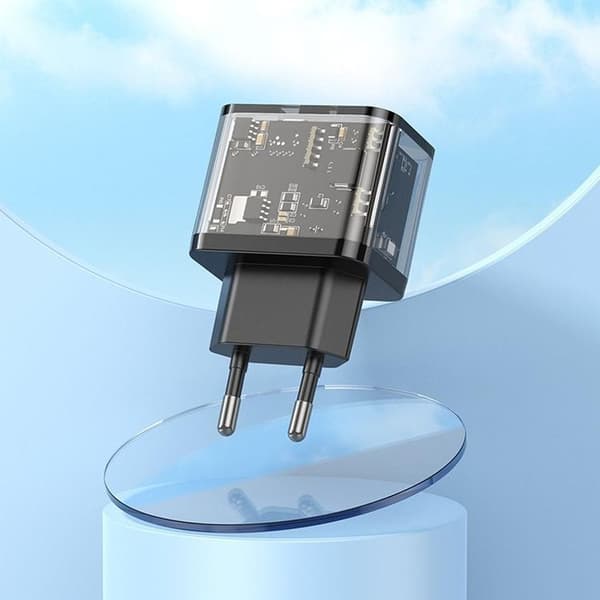 Hoco Hurtigoplader PD 20W USB-A USB-C QC3.0 3A N34 - Sort