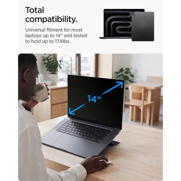 Spigen Laptopstativ Slimfold LD201-S6 - Rymdgrå