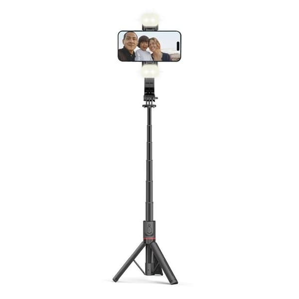 Tech-Protect Bluetooth Selfie Stick Stativ med LED-lys L05S - Sort