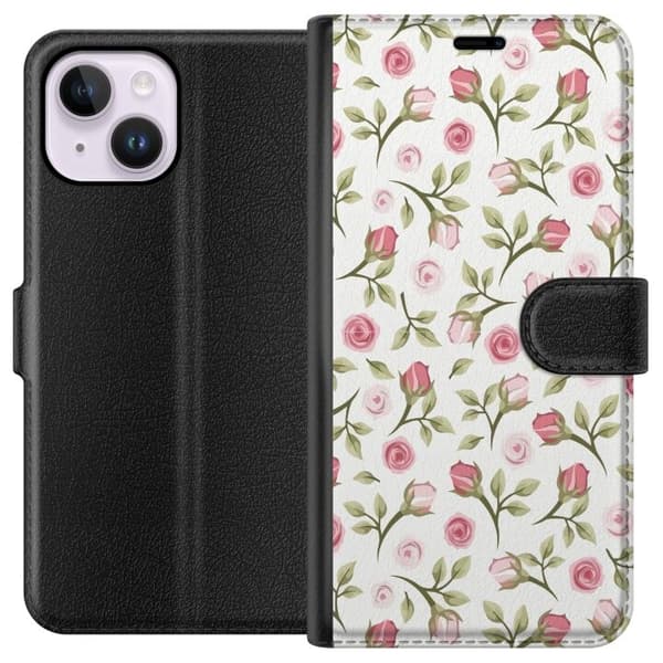Pung Taske til Apple iPhone 15 Plus med Blomster