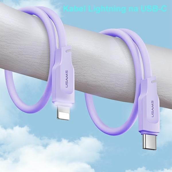 USAMS Kabel USB-C til Lightning 20W 1.2m Lithe (US-SJ566) - Sort