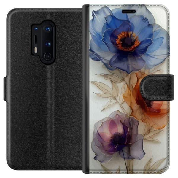 Plånboksfodral till OnePlus 8 Pro med Silkesblommor
