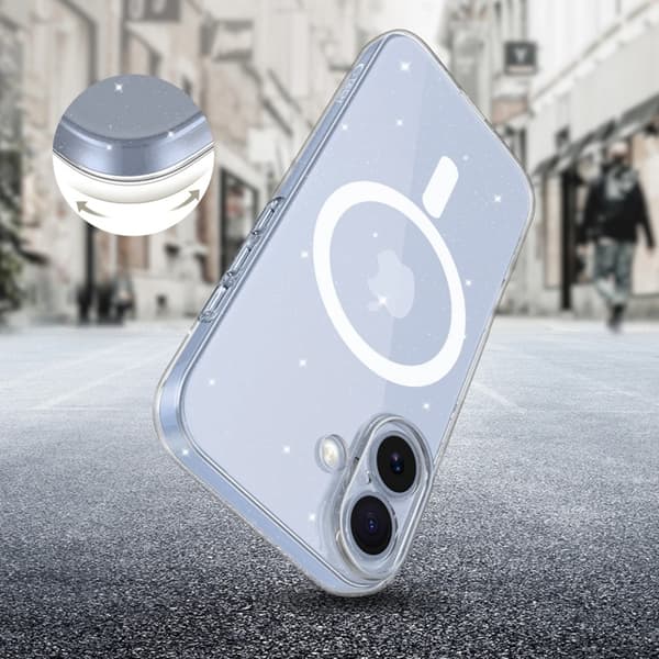 Tech-Protect telefontaske til iPhone 17 Magsafe Flexair - Glitter