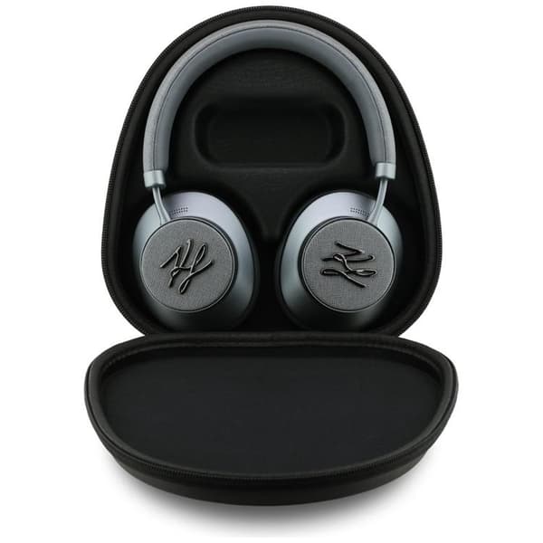 Karl Lagerfeld Over-Ear Hörlurar Bluetooth ANC Grained Initials - Grå