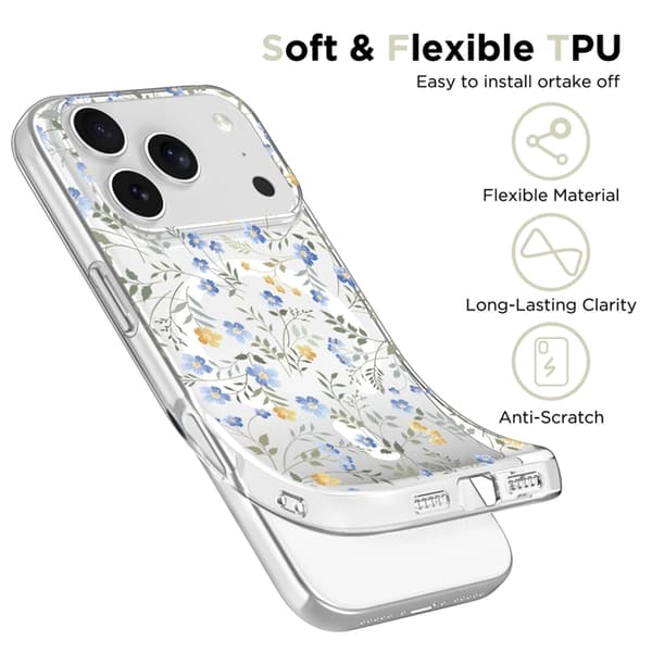 Tech-Protect Mobilskal till iPhone 17 Pro Max Magsafe Flexair - Spring Flowers