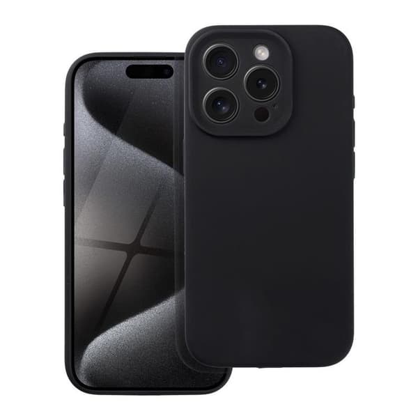 iPhone 16 Pro -silikonkuori 2mm - Musta