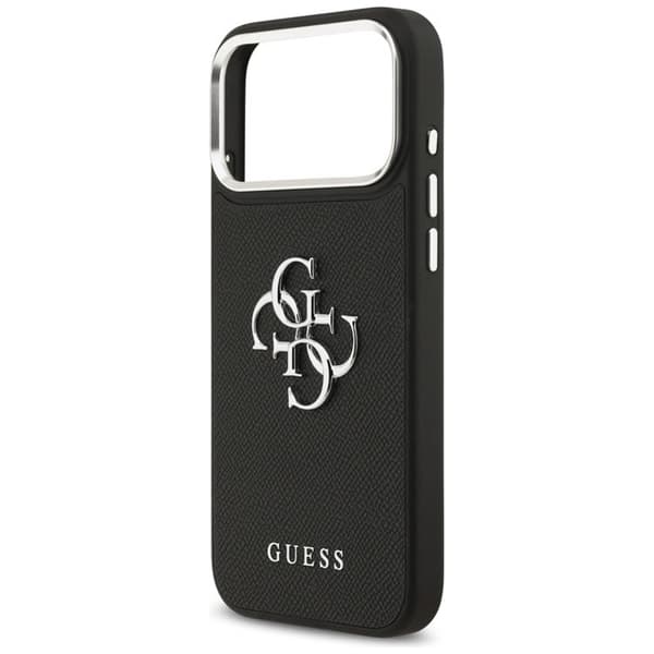 Guess-puhelinkotelo iPhone 17 Pro Max Grained Big 4G Classic Logo - Musta