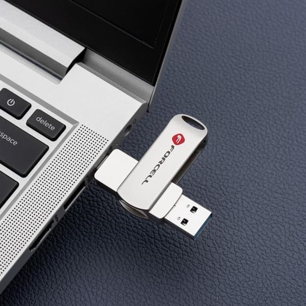 Forcell Pendrive 128GB USB 3.2 Gen 1(USB-A/USB-C) - Silver