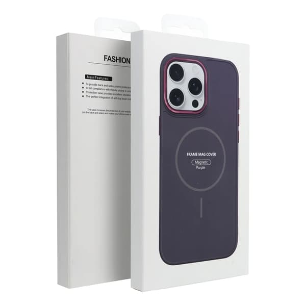 Telefontaske til iPhone 12 Pro Magsafe Frame - Lilla