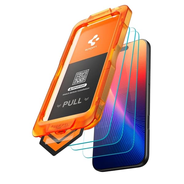 Spigen [3-Pack] iPhone 17 Pro Max Härdat Glas Skärmskydd Slim