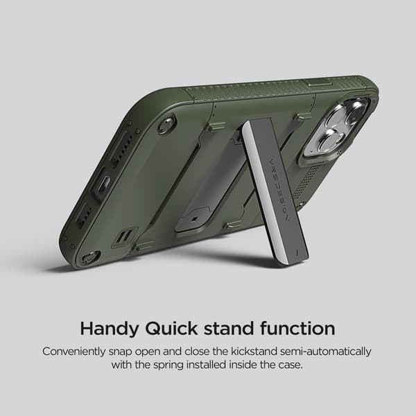 VRS DESIGN Damda QuickStand Skal iPhone 12 Mini - Grön