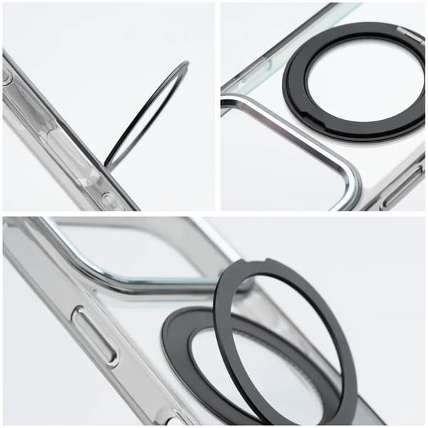 Mobilskal Magafe iPhone 17 Pro Frame Circle med Stand - Svart