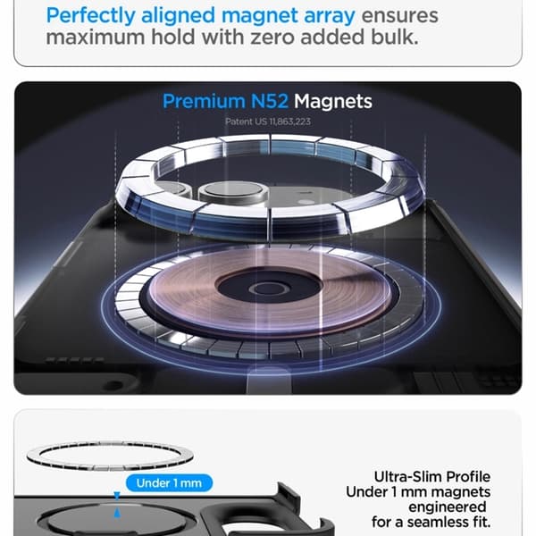 Spigen Mobilcover til iPhone Duo Magsafe Tough Armor - Sort
