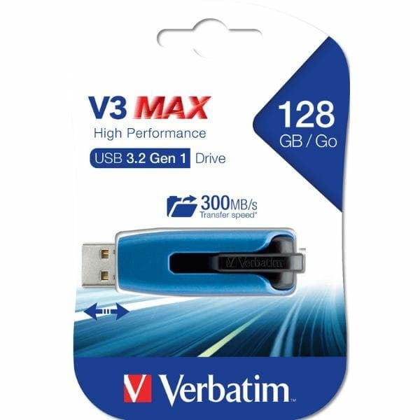 Verbatim Pendrive 128GB USB-A 3.2 V3 MAX - Blå