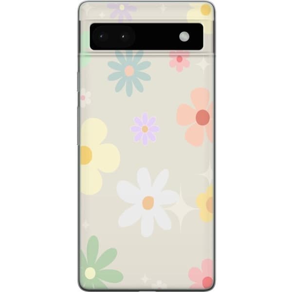 Mobilskal till Google Pixel 6a med fejdande blommor