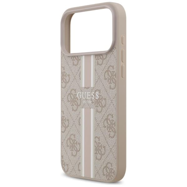 Guess telefontaske til iPhone 17 Pro Max MagSafe 4G trykte striber - lyserød