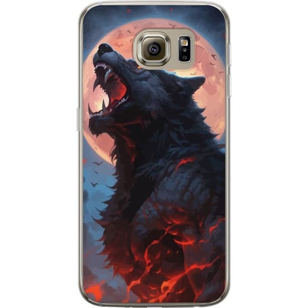 Taske til Samsung Galaxy S6 med Howling Wolf