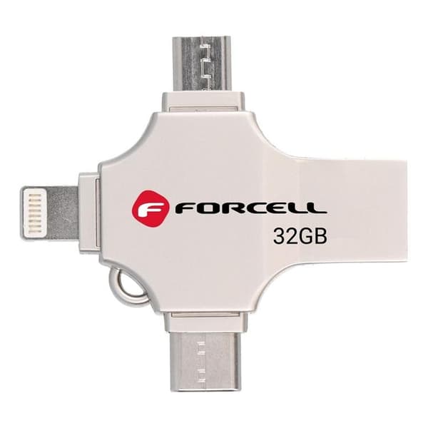Forcell Pendrive 32GB USB 3.2 Gen 1 (USB-A/USB-C/Lightning/Micro-USB)