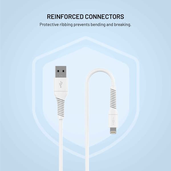 FIXED LIQUID silikonekabel USB-A/Lightning 1.2m Hvid