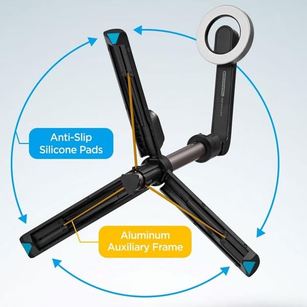 Spigen Magsafe Selfie Stick Bluetooth Stativ S571W - Sort