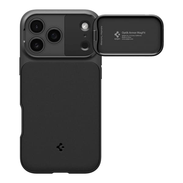 Spigen telefontaske til iPhone 17 Pro Max MagSafe Optics Armor - Sort