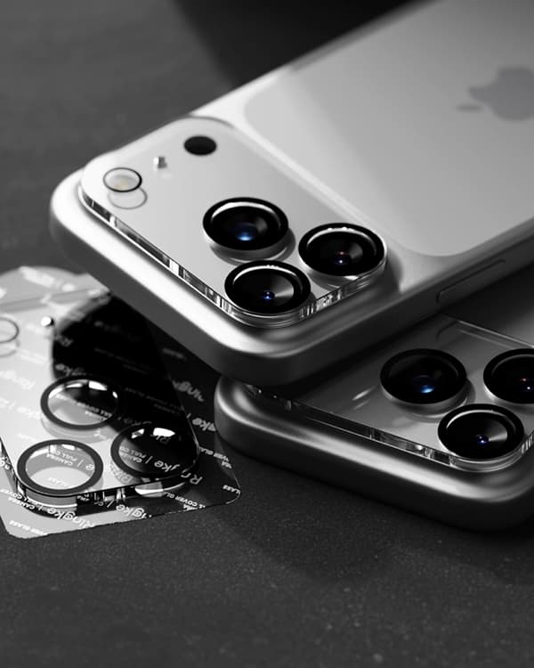 [2-Pack] Ringke Härdat Glas Kameraskydd För iPhone 18 Pro Max - Svart