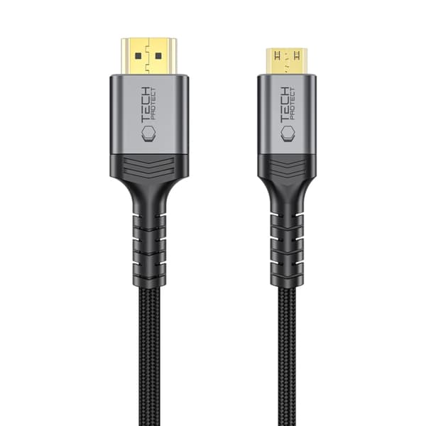 Tech-Protect Kabel Mini HDMI Til HDMI 2.1 Ultraboost 2m - Sort