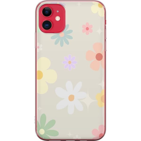 Apple iPhone 11 Taske med Fejende Blomster