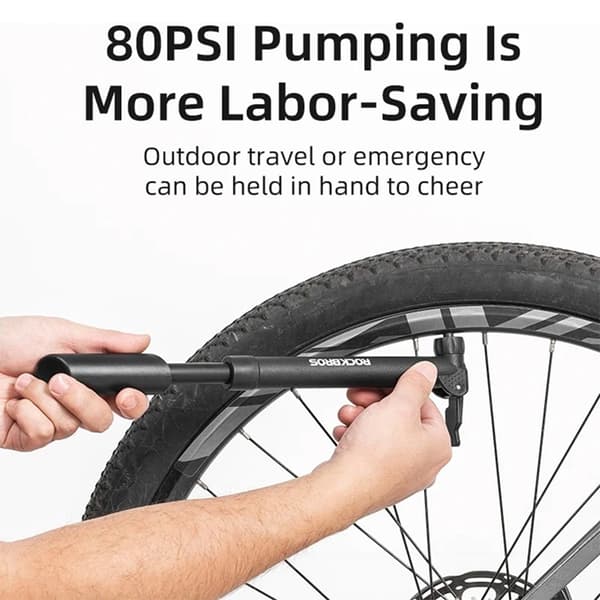 Rockbros Cykelpumpe - Sort