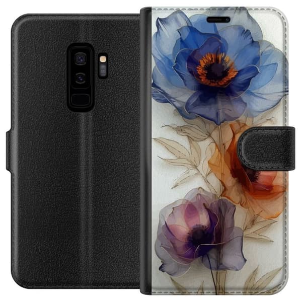 Plånboksfodral till Samsung Galaxy S9+ med Silkesblommor