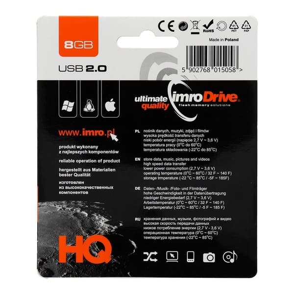 Imro Portable Memory Pendrive Axis 8 GB