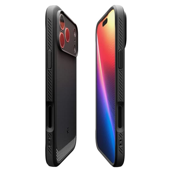 Spigen telefontaske til iPhone 17 Pro Max Magsafe Rugged Armor - Mat Sort