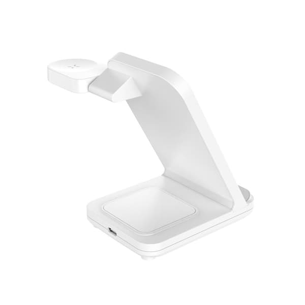 FIXED 3i1 Trådløs Ladestation til Samsung Hvid