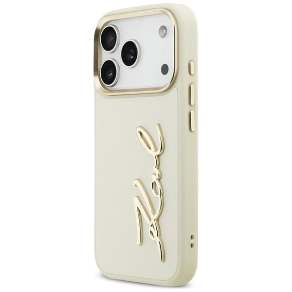 Karl Lagerfeld Mobilcover til iPhone 17 Pro Karl Script Logo - Beige