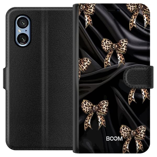 Plånboksfodral till Sony Xperia 5 V med Leopard Bow