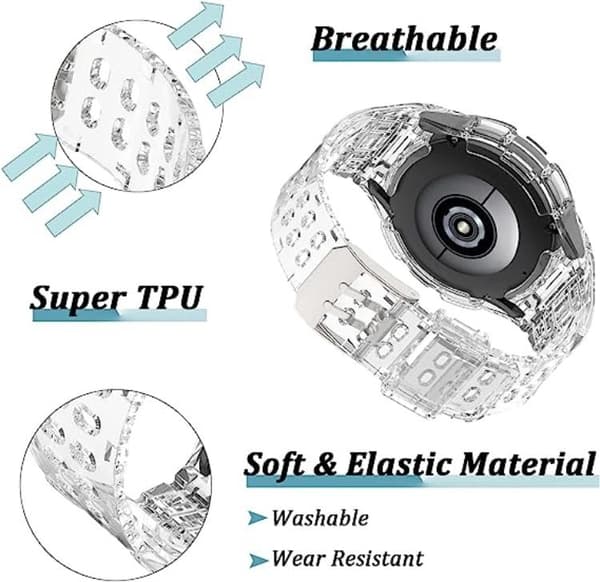 Galaxy Watch 4/5 (46mm) Replacement Case Band - Clear