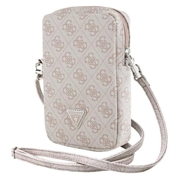 Guess Mobilväska Zip 4G Triangle - Rosa